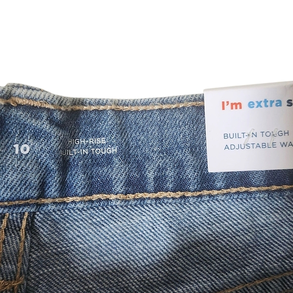 BNWT Size 10 GIRL Old Navy Blue Jean Shorts Distressed Cut-Off Style, High Rise - Picture 6 of 7